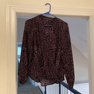 Catherine Malandrino Leopard Print Blouse
